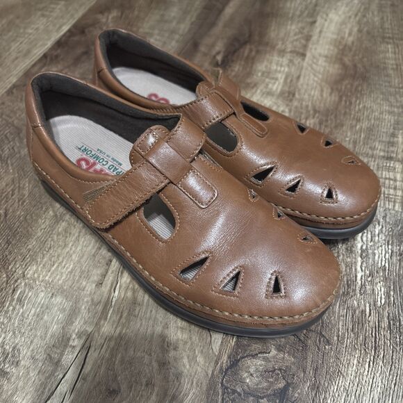 SAS Roamer Women's Sz 8 M Saddle Brown Leather Comfort Shoes - Picture 1 of 9